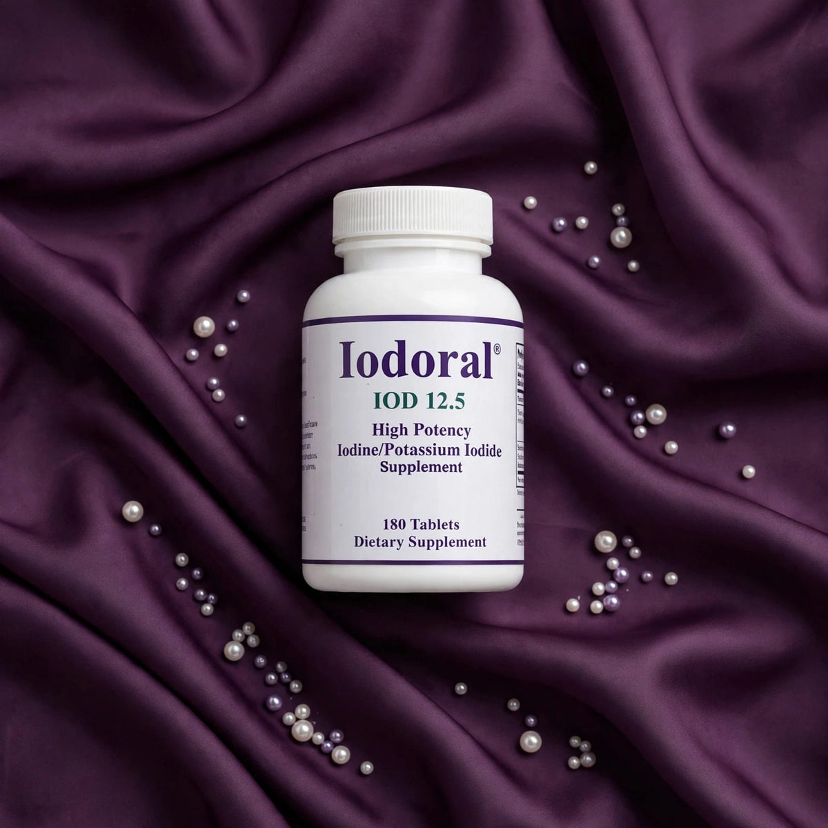 Iodoral IOD 12.5 - High Potency Iodine Potassium Iodide Supplement - 180 Tablets - Support Thyroid Health