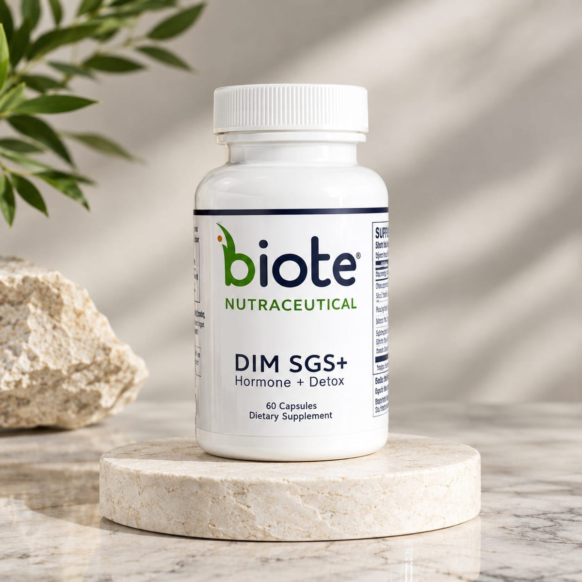 Biote Nutraceutical DIM SGS+ - Hormone + Detox Support - 60 Capsules - Professional Grade Formula