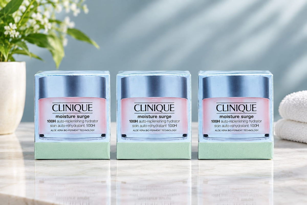 Clinique Moisture Surge 100H Auto-Replenishing Hydrator - 3 Pack - With Aloe Vera Bio-Ferment Technology