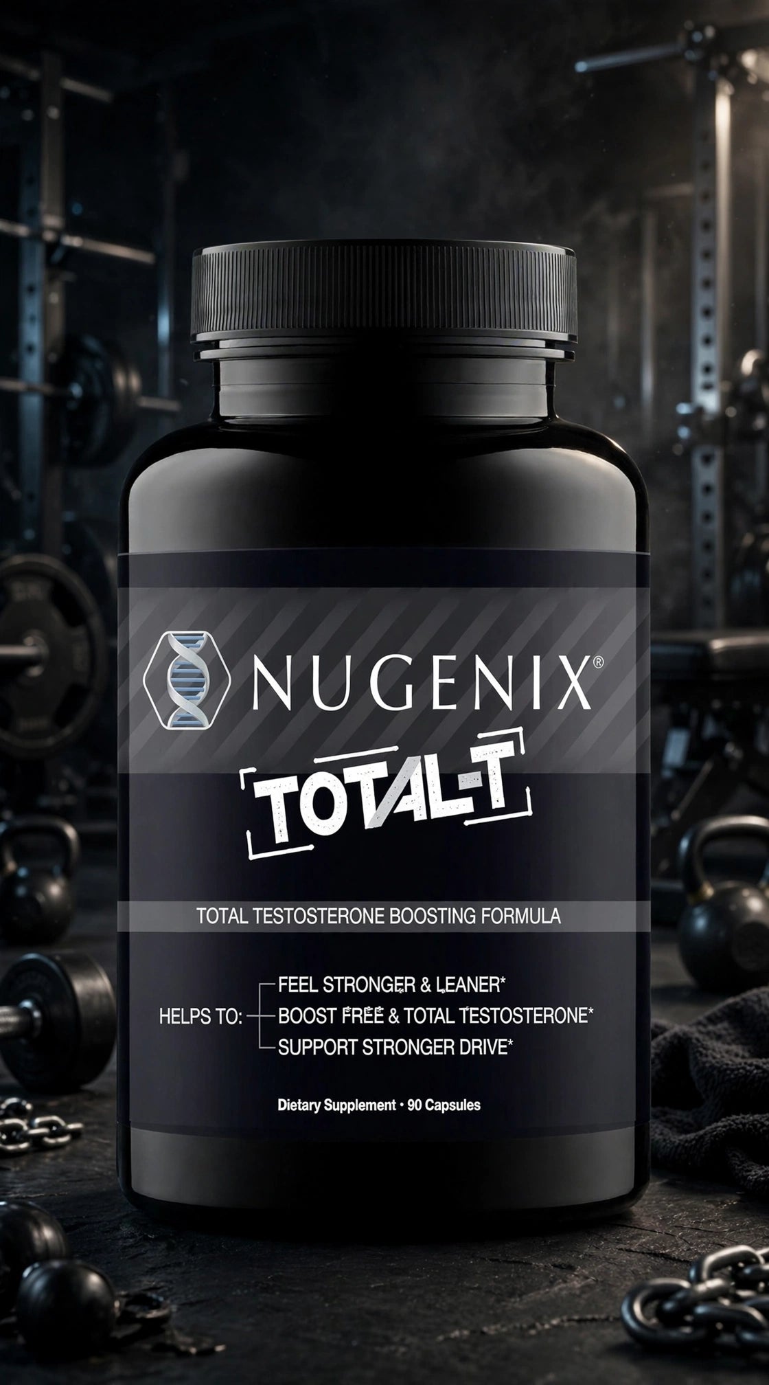 Nugenix Total-T - Total Testosterone Boosting Formula - 90 Capsules - Feel Stronger & Leaner - Men's Health