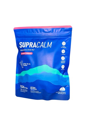 Supracalm Powdered Drink Mix 20 Servings/ Pack Raspberry Lemonade Exp 07/26