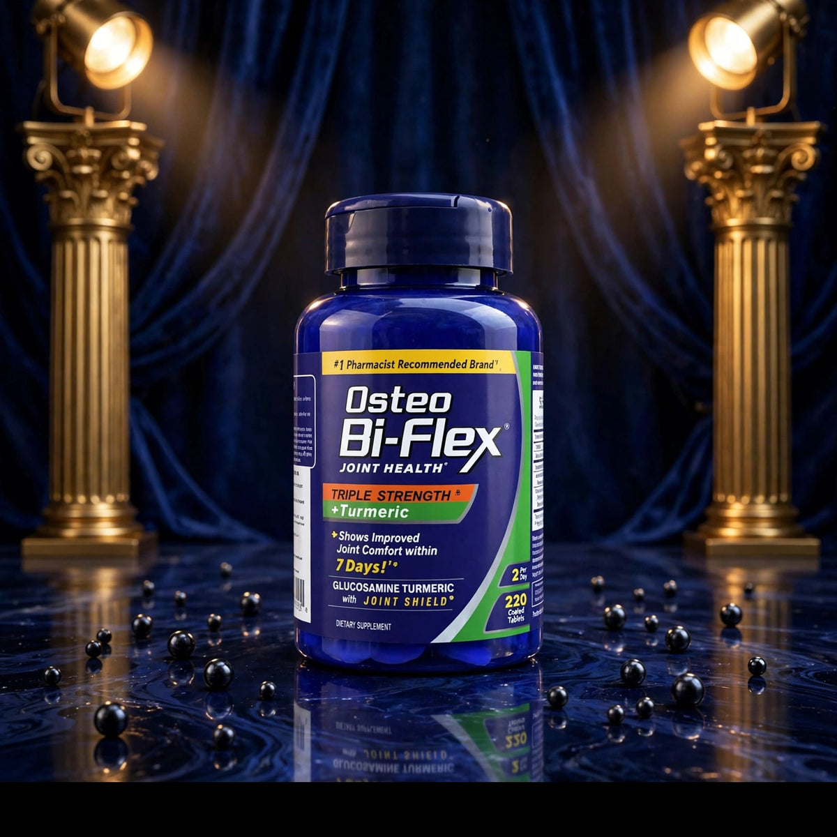 Osteo Bi-Flex Triple Strength + Turmeric - Joint Health Supplement - 220 Coated Tablets - Glucosamine with Joint Shield