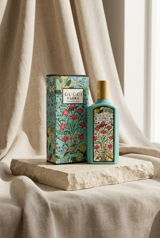 Gucci Flora Gorgeous Gardenia Eau De Parfum For Women - 100ml | Floral Fruity Sweet Jasmine Perfume
